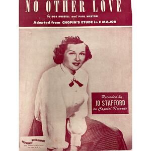No Other Love Sheet Music 1950 Bob Russell Paul Weston Chopins Etude In E Major